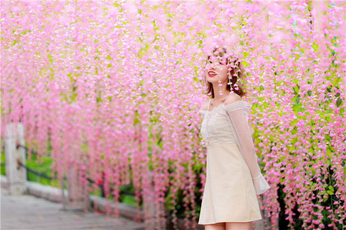 藤蘿花長廊下打卡2