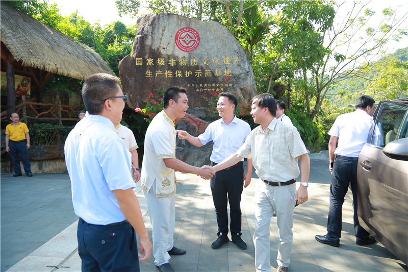 1、海南省商務廳黨組書記、廳長陳希一行到檳榔谷調研