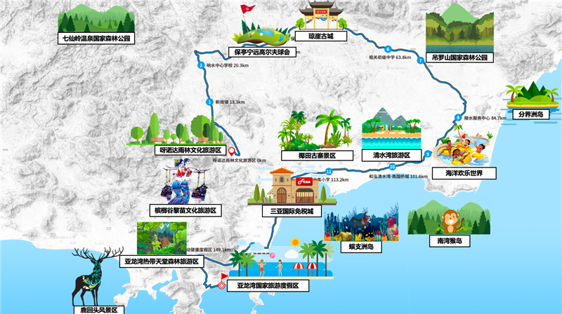 2019 BMW越山向海人車接力海南年終巔峰賽 路線路
